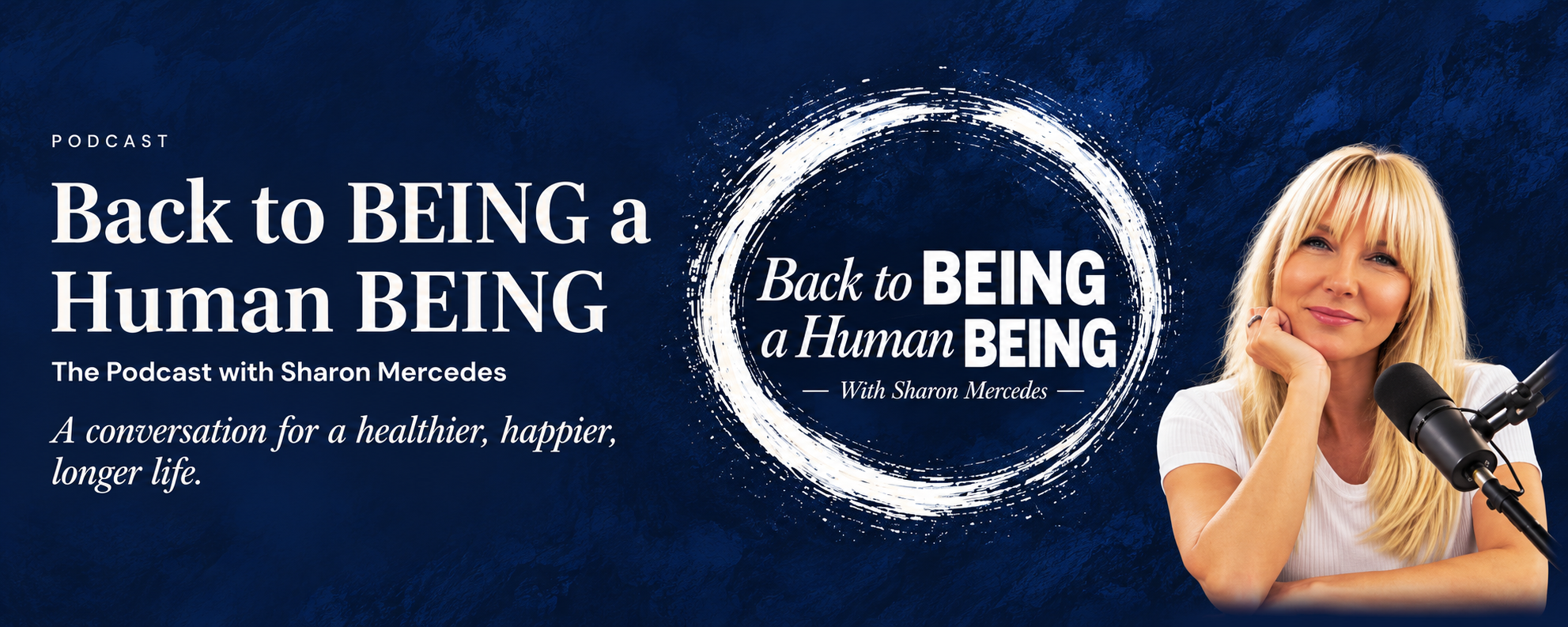 Back to BEING a Human BEING, the podcast with Sharon Mercedes. A conversation for a healthier, happier, longer life.