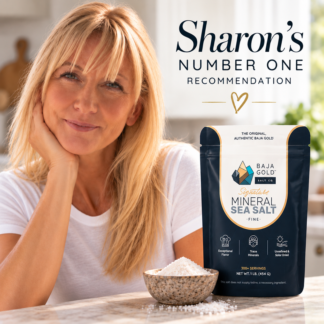 Baja Gold Salt package with Sharon Mercedes